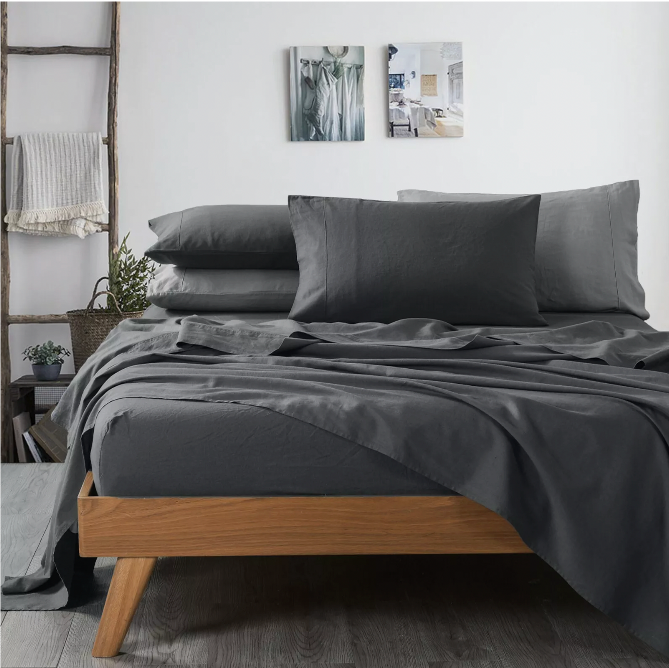Linen Cotton Sheet Set – Stay Cool in Summer, Cosy in Winter, Sleep Naturally Better