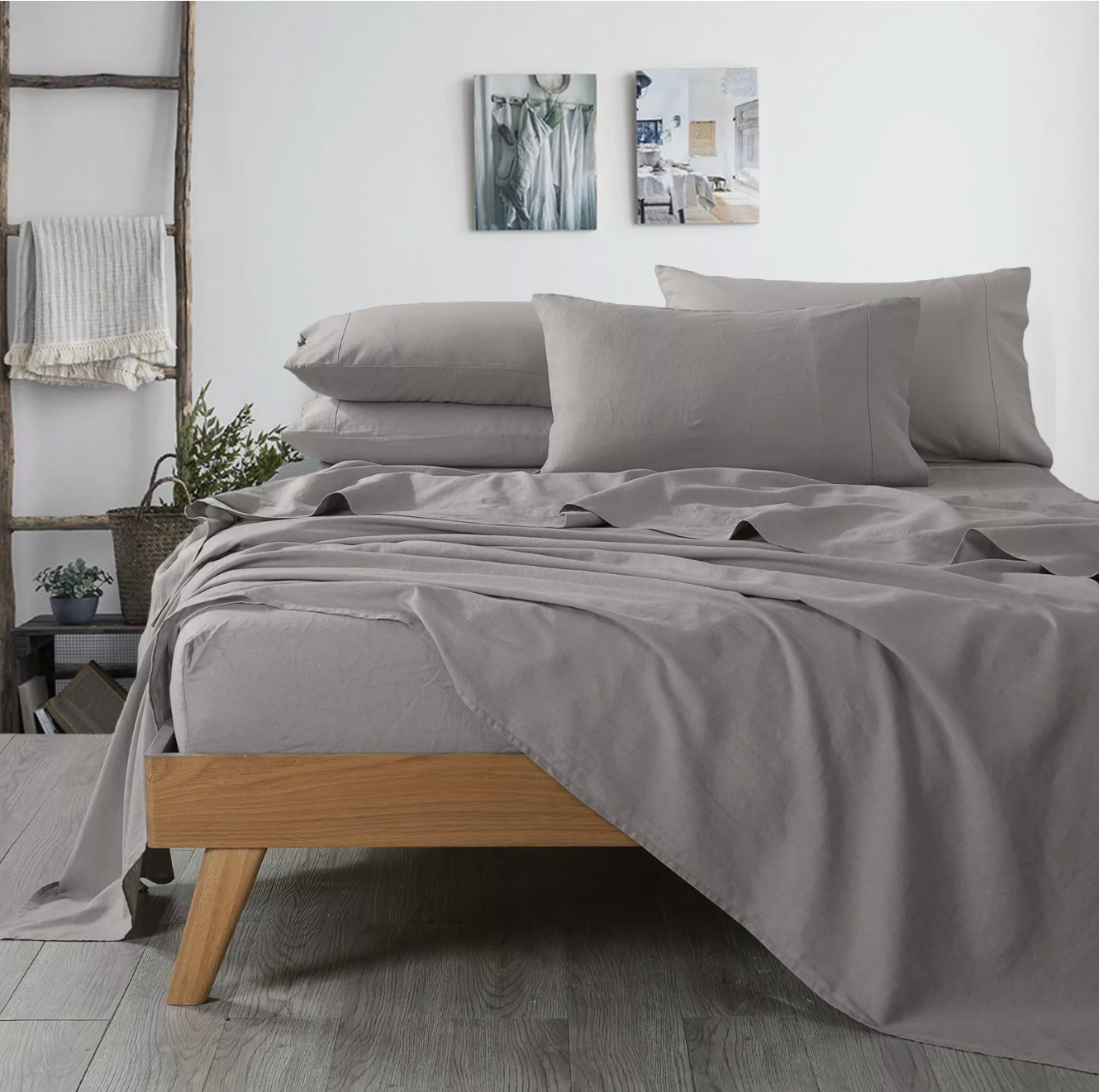 Linen Cotton Sheet Set – Stay Cool in Summer, Cosy in Winter, Sleep Naturally Better