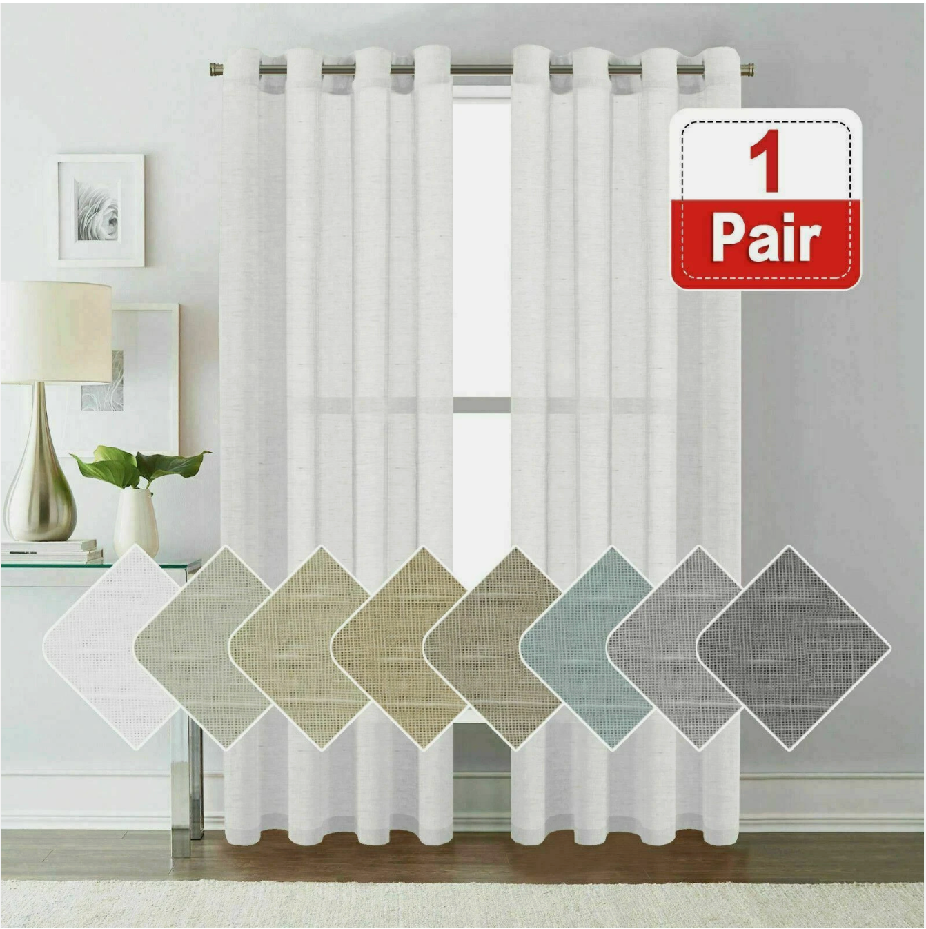 Linen Semi-Sheer Curtains – Soften Light, Elevate Style, Enhance Privacy