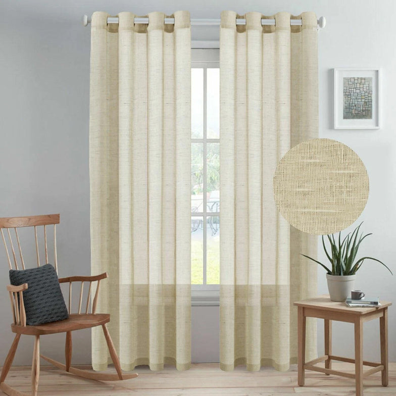 Linen Semi-Sheer Curtains – Soften Light, Elevate Style, Enhance Privacy