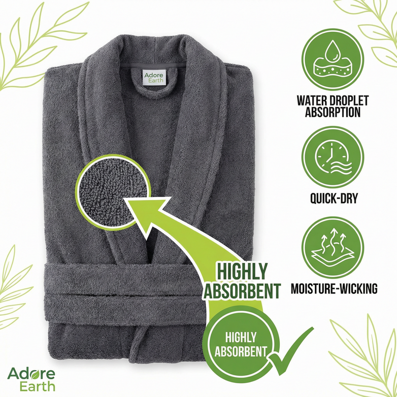 Premium Cotton Bathrobe - Spa-Level Softness, Hotel Luxury