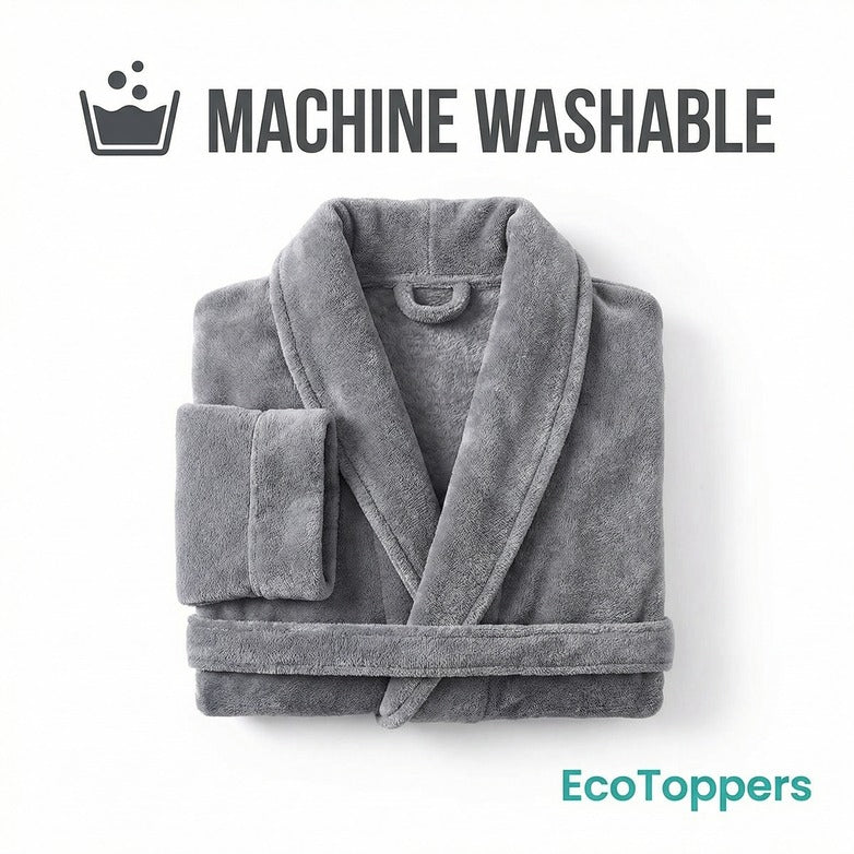 Fleece Dressing Gown – Stay Warm All Night, Unisex Plush Long Robe