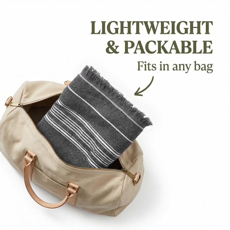 Turkish Beach Towel - Sand Free, Quick Dry & Oversized