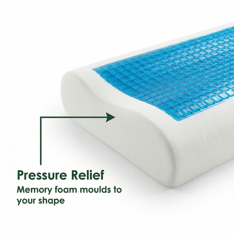 Cooling Pillow – Sleep Cooler, Ease Neck & Shoulder Tension