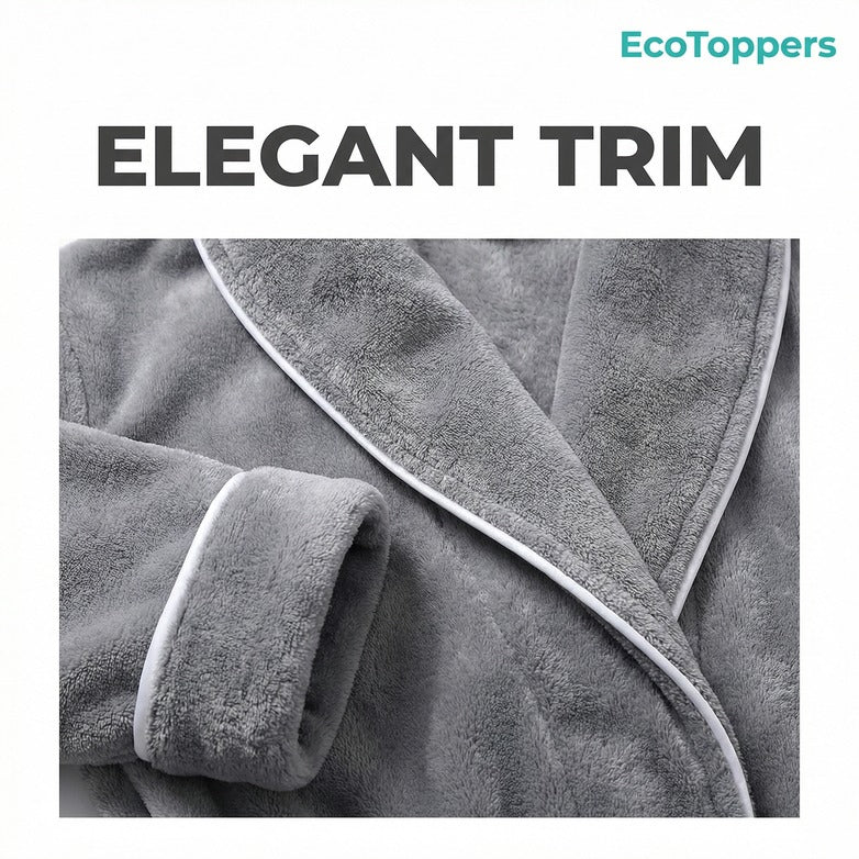 Fleece Dressing Gown – Stay Warm All Night, Unisex Plush Long Robe