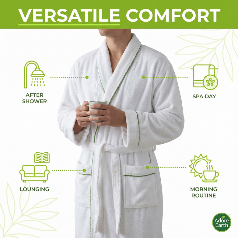 Premium Cotton Bathrobe - Spa-Level Softness, Hotel Luxury