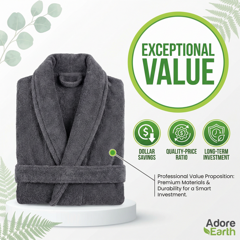 Premium Cotton Bathrobe - Spa-Level Softness, Hotel Luxury