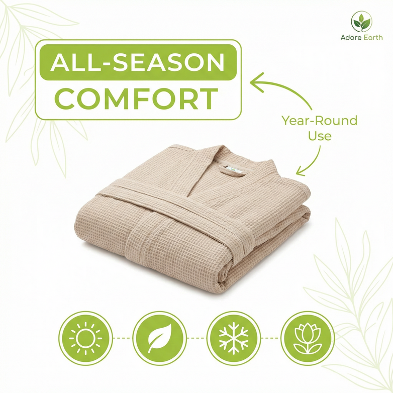 Premium Cotton Bathrobe - Spa-Level Softness, Hotel Luxury