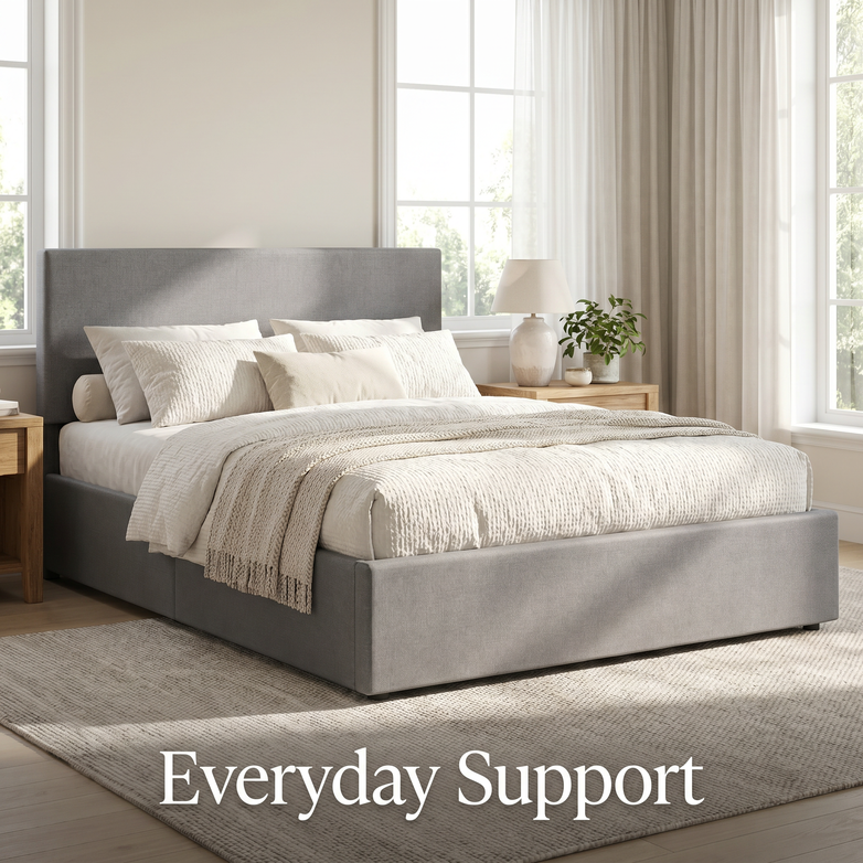 LED Gas Lift Bed - Clear Bedroom Clutter, Customise Ambience Lighting Fast