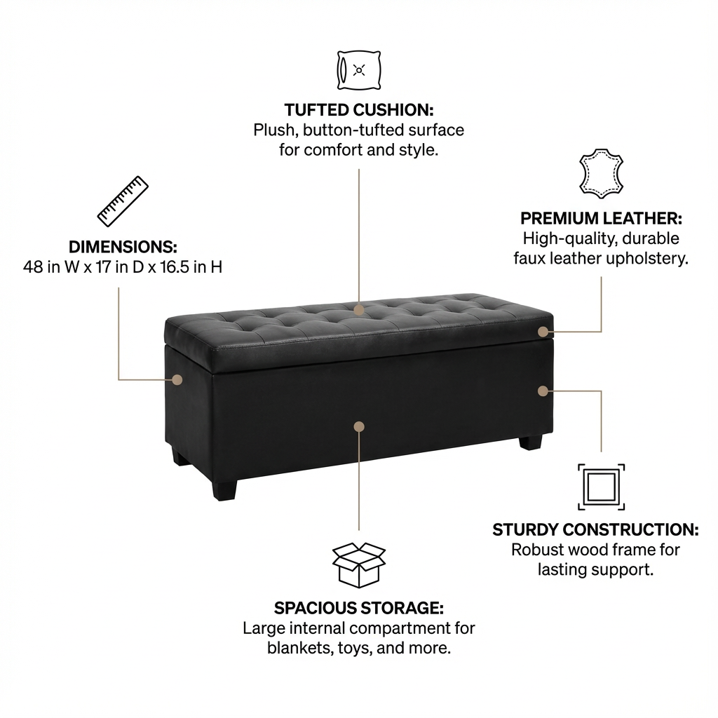 Storage Ottoman – Blanket Box, Declutter Fast, Elevate Your Space