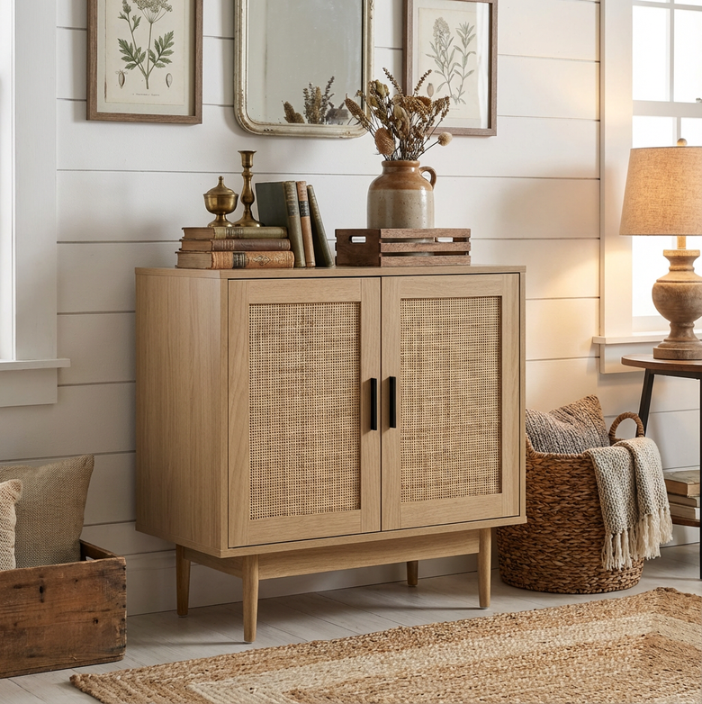 Rattan Cabinet  – Natural Style, Effortless Storage