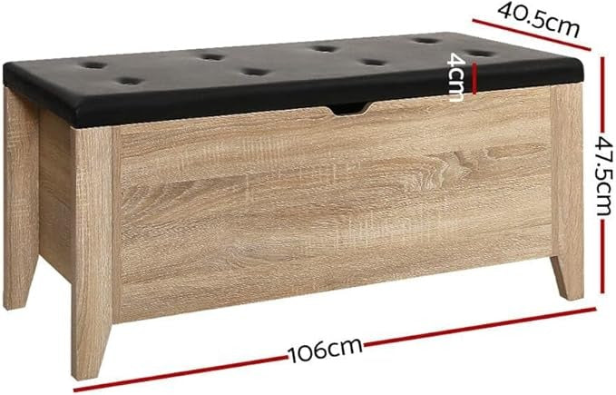 Wood & Leather Storage Ottoman – Blanket Box, Declutter Fast, Elevate Your Space