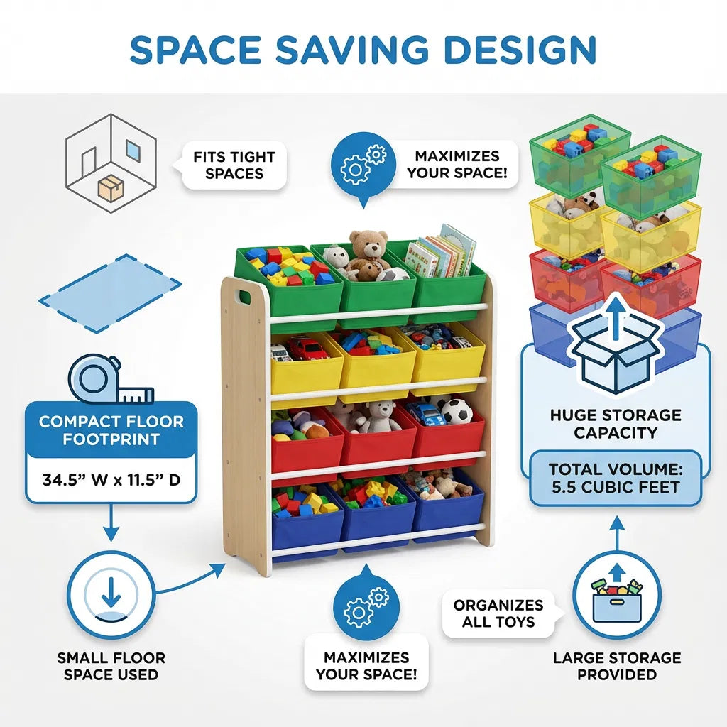 Toy Box Bookshelf Organiser – Store More, Organise With Ease