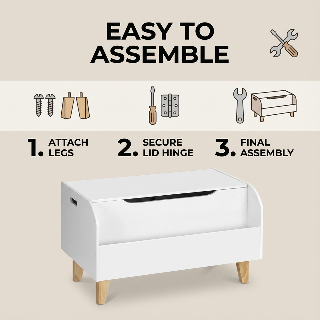 Toy Box Bookshelf – Toy Chest, Store More, Organise With Ease