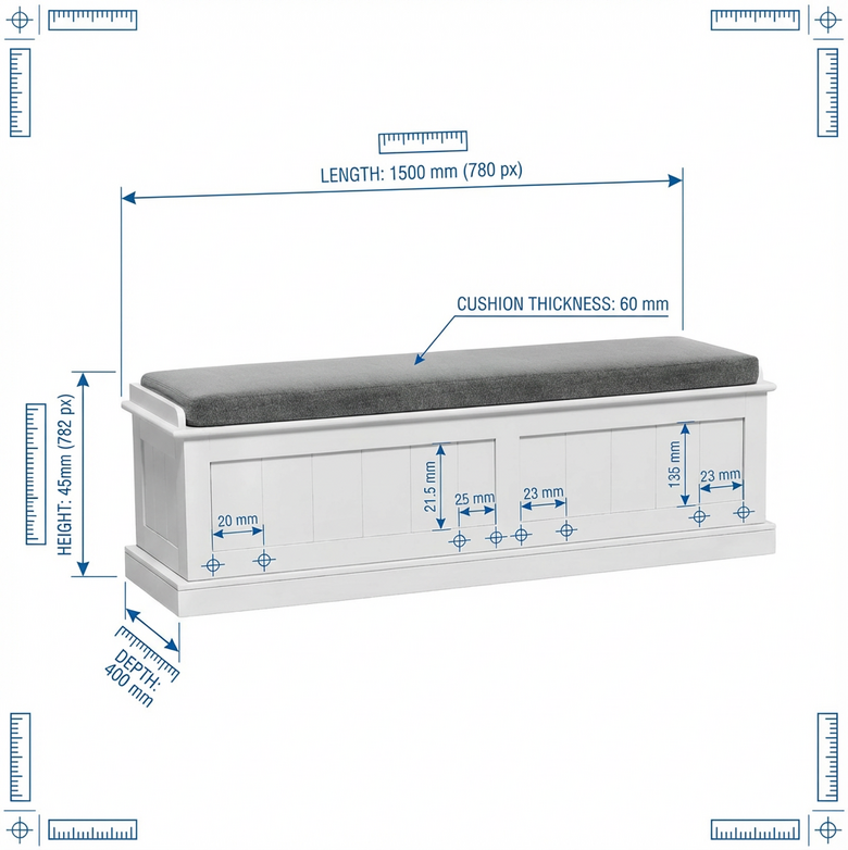 Fluted Grey Storage Ottoman – Blanket Box, Declutter Fast, Elevate Your Space