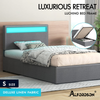 LED Gas Lift Bed - Clear Bedroom Clutter, Customise Ambience Lighting Fast