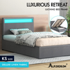 LED Gas Lift Bed - Clear Bedroom Clutter, Customise Ambience Lighting Fast