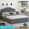 LED Gas Lift Bed - Clear Bedroom Clutter, Customise Ambience Lighting Fast