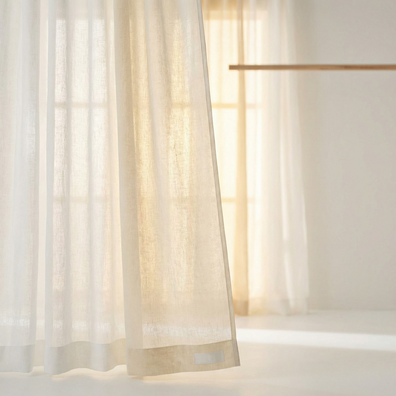Linen Semi-Sheer Curtains – Soften Light, Elevate Style, Enhance Privacy