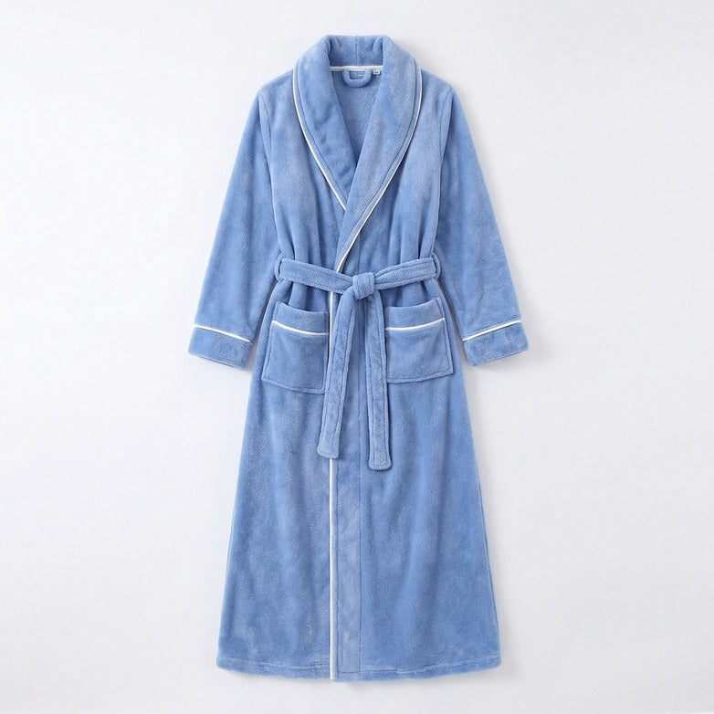Fleece Dressing Gown – Stay Warm All Night, Unisex Plush Long Robe