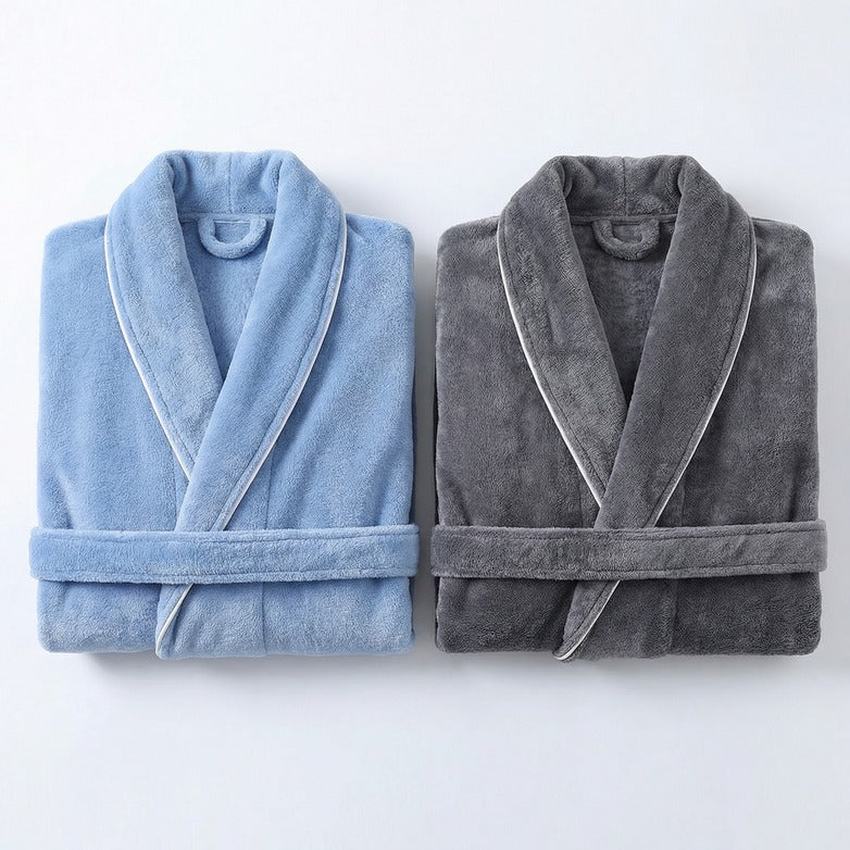 Fleece Dressing Gown – Stay Warm All Night, Unisex Plush Long Robe