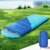 Cozy blue kids sleeping bag for outdoor adventures – Lightweight and warm design, perfect for camping and sleepovers