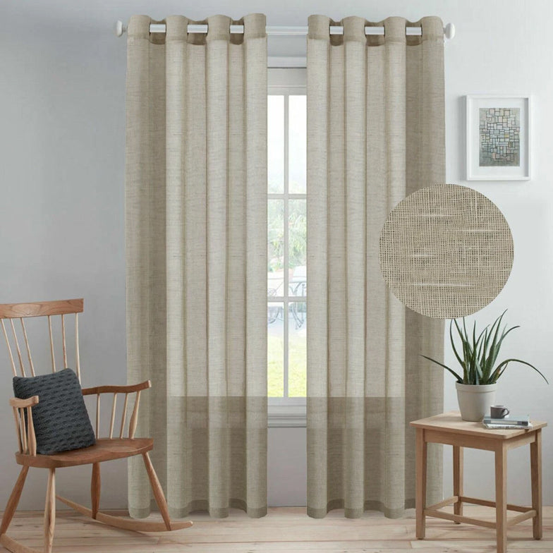 Linen Semi-Sheer Curtains – Soften Light, Elevate Style, Enhance Privacy