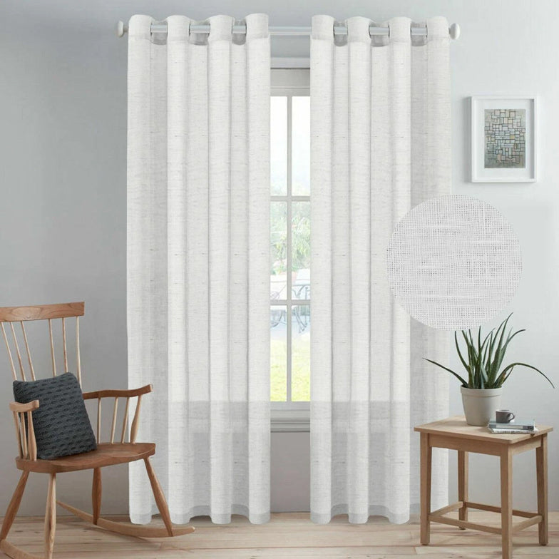 Linen Semi-Sheer Curtains – Soften Light, Elevate Style, Enhance Privacy